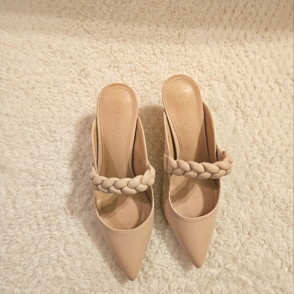 Coutgo Shoes - Coutgo  pointed toe mules with braided strap